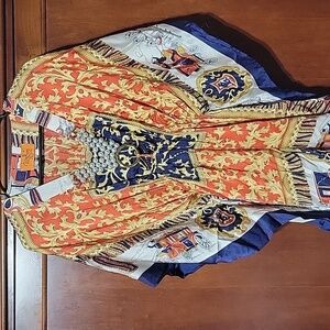 Voom by Joy Han handkerchief blouse size small silk beaded